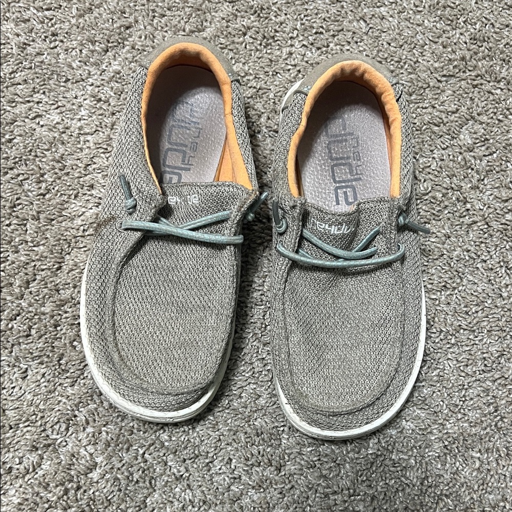 Hey Dude Kids Gray and Tan Moccasins